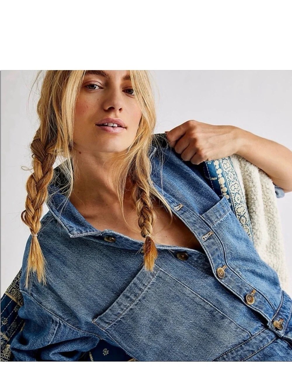 Free People‎ Madrid Denim Coverall blue small